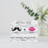 Mustache en Lips Customize ABLEs Briefkaart (Staand voorkant)
