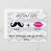 Mustache en Lips Customize ABLEs Briefkaart (Voorkant / Achterkant)