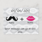 Mustache en Lips Customize ABLEs Briefkaart (Voorkant)