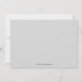 Mustache en Lips Grey Stripe Save the Date Cards (Achterkant)