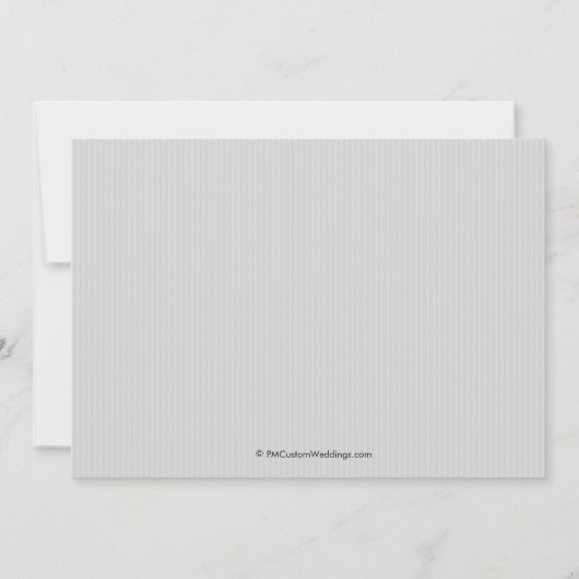 Mustache en Lips Grey Stripe Save the Date Cards (Achterkant)