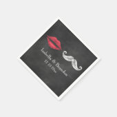 Mustache en Lips Napkin Servet (Hoek)