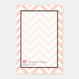 Mustache en lips op het Perzische Chevron Weddensc Post-it® Notes