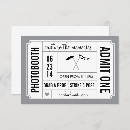 Mustache en Lips Props Kaart (Voorkant / Achterkant)