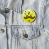 Mustache en Monocle Smilie Button (In situ)