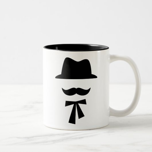 Mustache en Pet Pictogram Mok (Rechts)