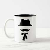 Mustache en Pet Pictogram Mok (Links)
