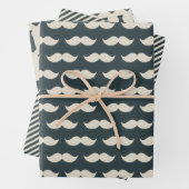 Mustache en Stropdas Hipster Pattern Trendy Mannen Inpakpapier Vel (In situ)