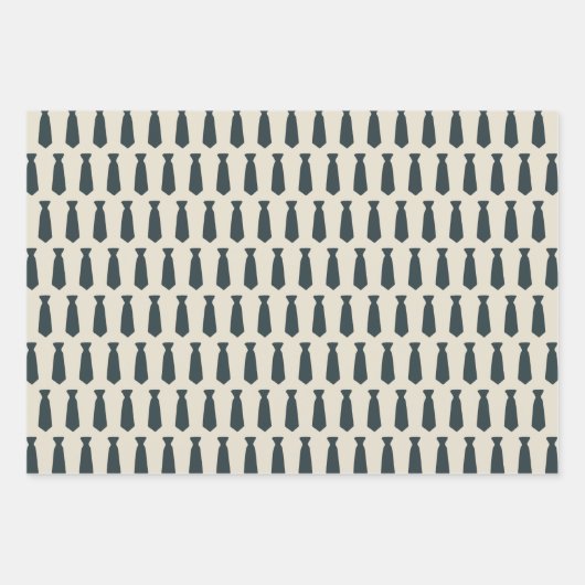 Mustache en Stropdas Hipster Pattern Trendy Mannen Inpakpapier Vel (Voorkant 3)