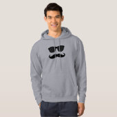 Mustache en zonnebrillen hoodie (Voorkant volledig)