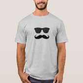Mustache en zonnebrillen t-shirt (Voorkant)