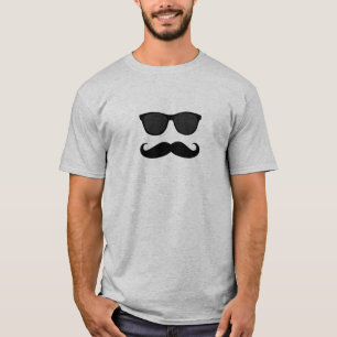Mustache en zonnebrillen t-shirt