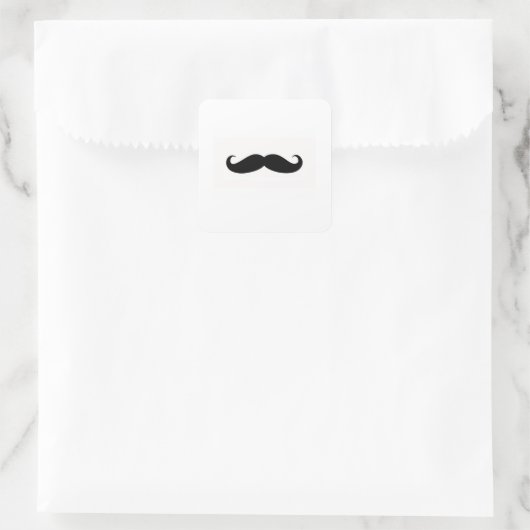 Mustache Envelope Seal Vierkante Sticker (Tas)