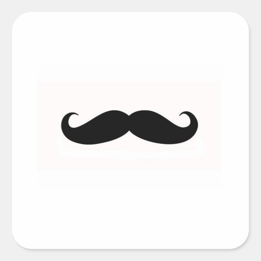 Mustache Envelope Seal Vierkante Sticker (Voorkant)