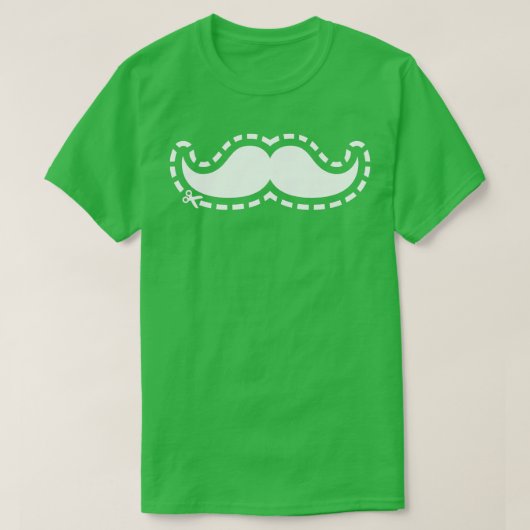 Mustache eruit t-shirt (Design voorkant)