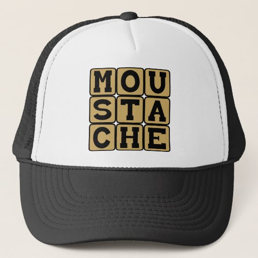 Mustache, Facial Hair Trucker Pet (Voorkant)