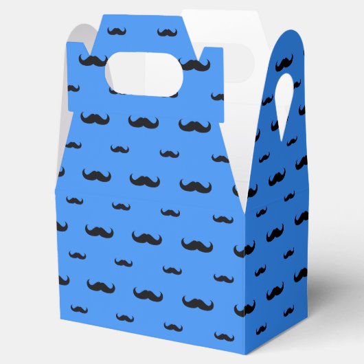Mustache Favor Box Bedankdoosjes (Geopend)