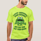 Mustache Frog Hop de Hop T-shirt (Voorkant)