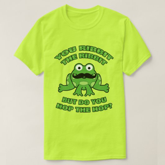 Mustache Frog Hop de Hop T-shirt (Design voorkant)