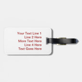 Mustache Funny gezicht met ogen Bagagelabel (Achterkant horizontaal)