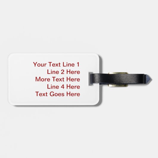 Mustache Funny gezicht met ogen Bagagelabel (Achterkant horizontaal)