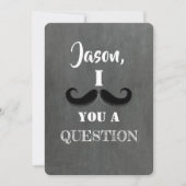Mustache Funny Groomsman of Best Man proposal Kaart (Voorkant)