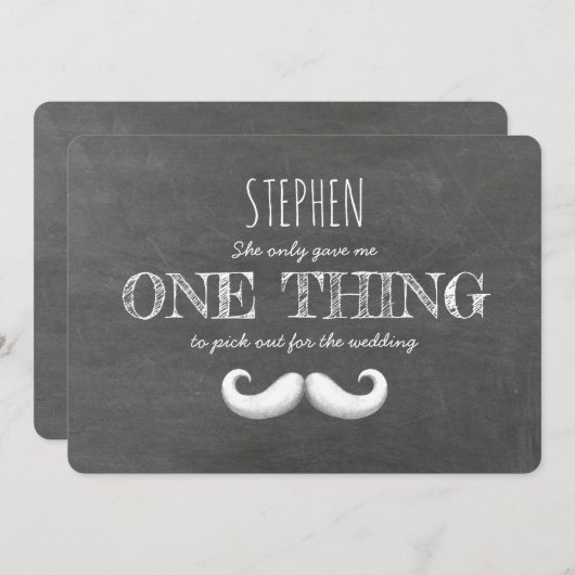 Mustache Funny Groomsman of Best Man proposal Kaart (Voorkant / Achterkant)