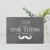 Mustache Funny Groomsman of Best Man proposal Kaart (Staand voorkant)