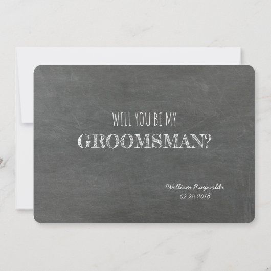 Mustache Funny Groomsman of Best Man proposal Kaart (Achterkant)