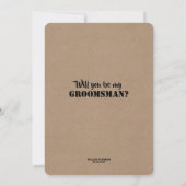 Mustache Funny Groomsman of Best Man proposal Kaart (Achterkant)
