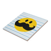Mustache Gelukkig Gezicht Tegeltje (Zijkant)