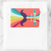 Mustache Gelukkige Verjaardag Rechthoekige Sticker (Tas)