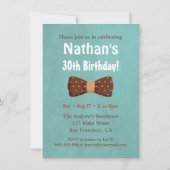 Mustache Gentleman Mannen Birthday Party Kaart (Achterkant)