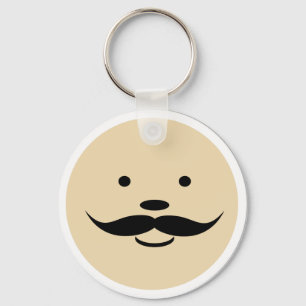 Mustache / gezicht / vaderdag / geschenk voor vade sleutelhanger