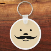 Mustache / gezicht / vaderdag / geschenk voor vade sleutelhanger (Voorkant)