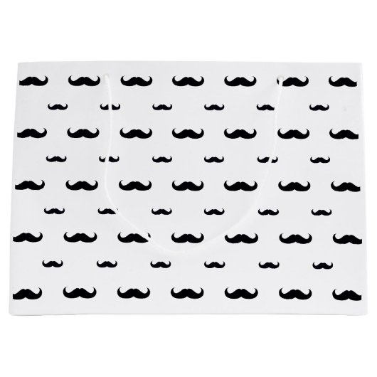 Mustache Gift Bag Large Cadeautasje (Voorkant)