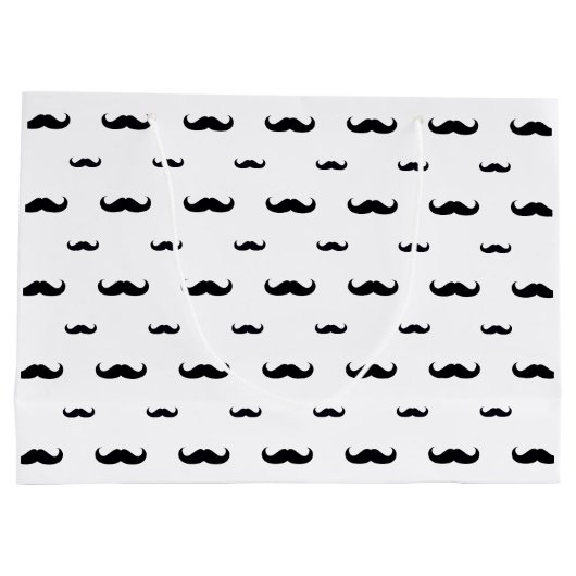 Mustache Gift Bag Large Cadeautasje (Achterkant)
