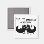 Mustache 'GOT EEN HANDLEBAR OP DE SITUATIE' Magnet (Voorkant / Achterkant)
