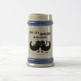 Mustache 'GOT EEN HANDLEBAR OP DE SITUATIE' Stein Bierpul