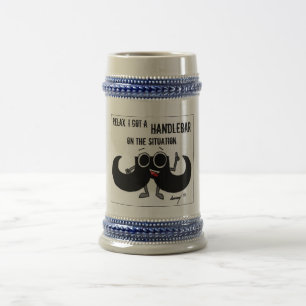 Mustache 'GOT EEN HANDLEBAR OP DE SITUATIE' Stein Bierpul