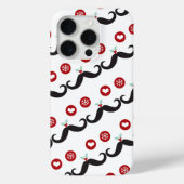 Mustache Grappig gezicht Sneeuwvlok Mistletoe Vaka Case-Mate iPhone Case (Achterkant)