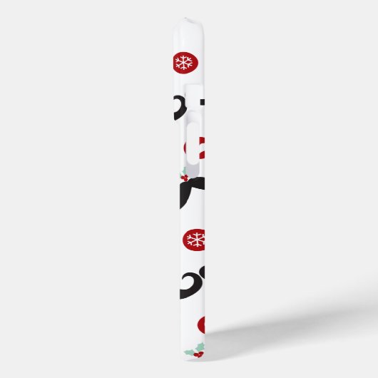 Mustache Grappig gezicht Sneeuwvlok Mistletoe Vaka Case-Mate iPhone Case (Achterkant / Links)