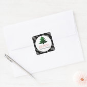 Mustache Green Kersttree sparkles Gift Label (Envelop)