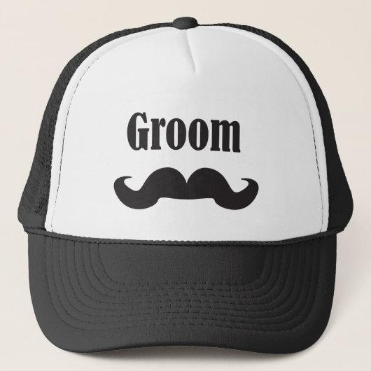 Mustache Groom Trucker Pet (Voorkant)