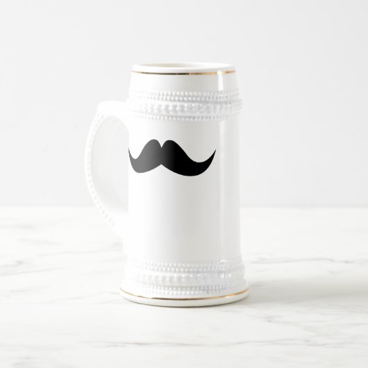 Mustache groomsman bachelor beer stein mok (Voorkant links)