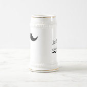 Mustache groomsman bachelor beer stein mok (Center)