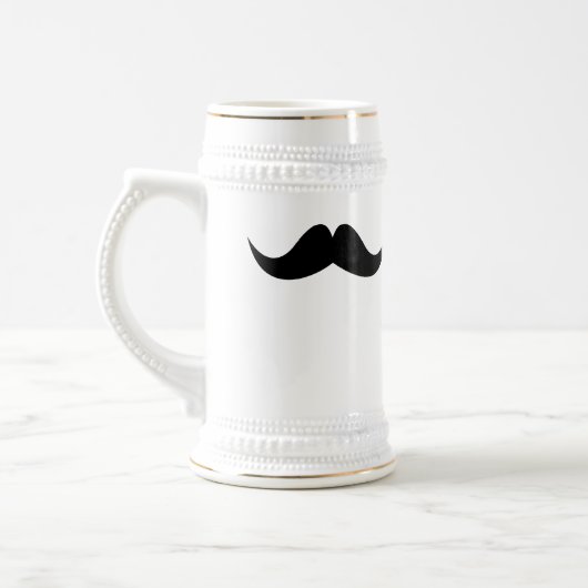 Mustache groomsman bachelor beer stein mok (Links)