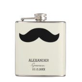 Mustache Groomsman Gift Custom Name Heupfles (Voorkant)