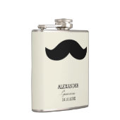 Mustache Groomsman Gift Custom Name Heupfles (Rechts)
