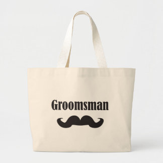 Mustache Groomsman Grote Tote Bag